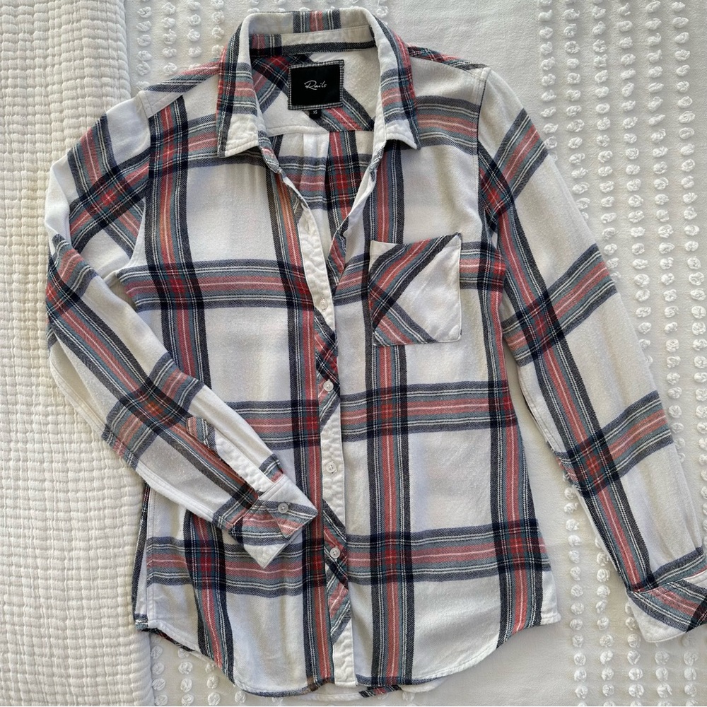 Anthropologie Rails Soft Plaid Flannel Shirt Button Down Long Sleeve XS